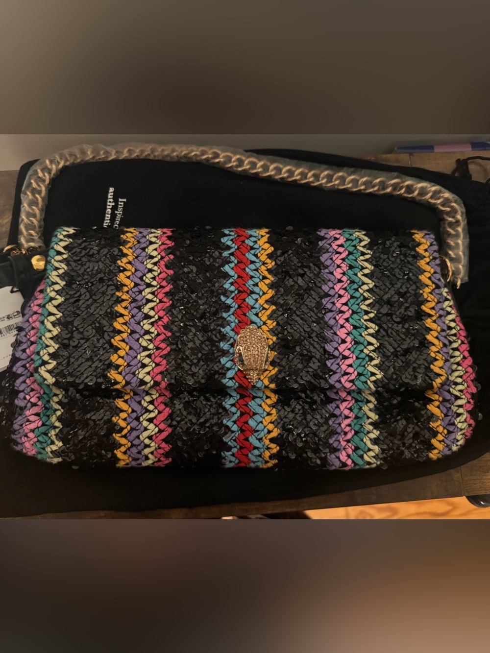 Kurt Geiger London Kensington Shoulder Bag featuring a multi-color